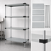 Thumbnail image #3 for Quantum Solid Stainless Steel Shelving Starter Kit, 54 x 24 x 54 Inches, 4 Shelves