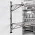 Thumbnail image #3 for Eagle Group 21-Inch Stainless Steel End Single Shelf Bracket for Adjustable Post Wire Wall Mounts