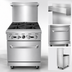 Thumbnail image #4 for CookRite 24-Inch 4-Burner Natural Gas Range with Space-Saver Oven