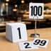 Thumbnail image #3 for Plastic Double-Sided Table Numbers Set, Numbers 1-100, 4 x 3-3/4 Inches