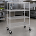 Thumbnail image #3 for Metro Super Erecta® Stem Caster Wire Cart — 60 Inches W x 24 Inches D x 69 Inches H, 4-Shelf, 900 lb Capacity, Polyurethane Casters, NSF