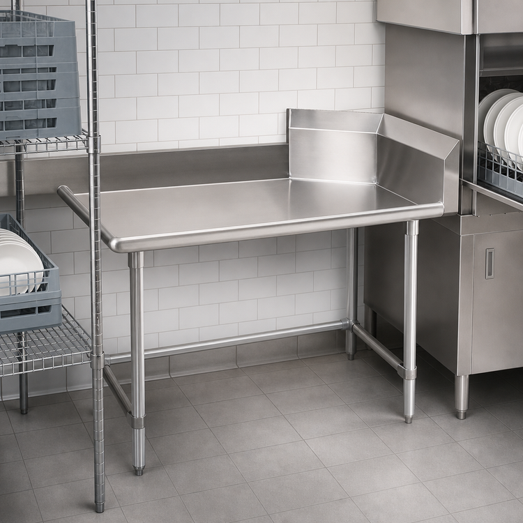 Product image #3 for John Boos Pro-Bowl 108-Inch Straight Clean Dishtable, Left-to-Right Operation, 16-Gauge 300 Series Stainless Steel