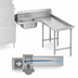 Thumbnail image #3 for Advance Tabco DTS-G70-72R Right-Hand L-Shaped Island Soil Dish Table with Pre-Rinse Sink, 71-Inch, 16-Gauge 304 Stainless Steel