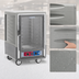 Thumbnail image #3 for Metro C5 3 Series Mobile Half-Height Heated Holding and Proofing Cabinet with Clear Polycarbonate Door, Gray Insulation Armour, and Universal Wire Slides