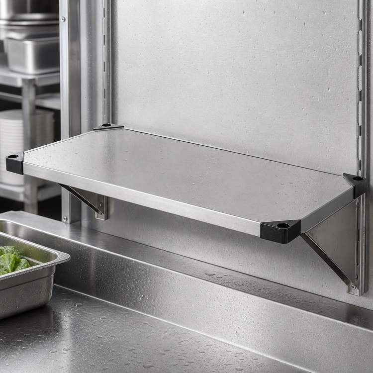 Product image #3 for Quantum 48 in. x 14 in. Solid 304 Stainless Steel Shelf with Marine Edge