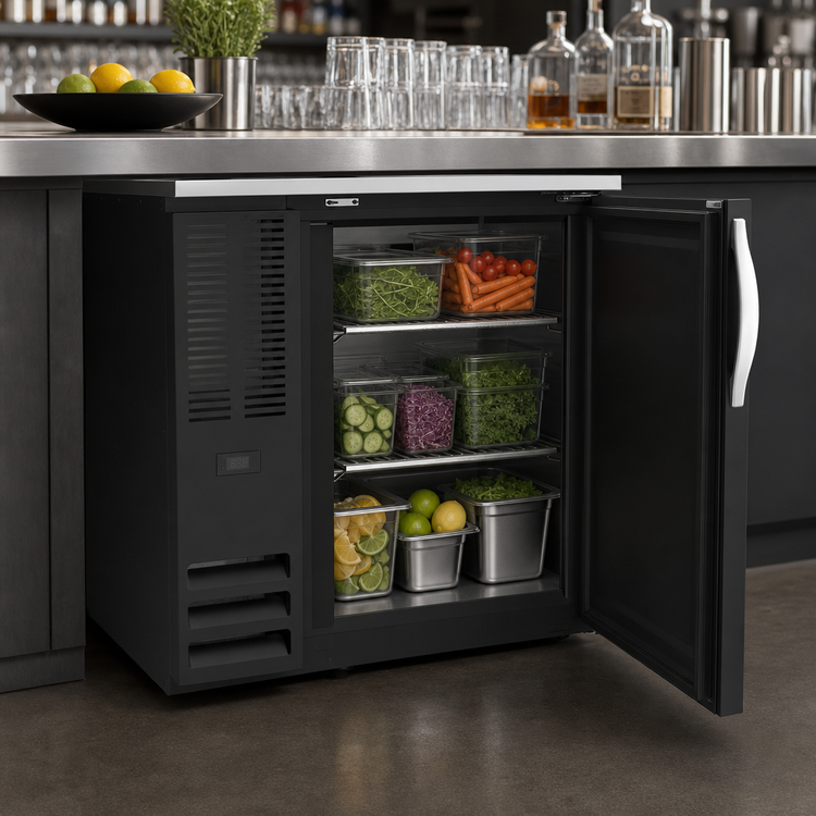 Product image #3 for Beverage-Air BB36HC-F-B 36-Inch Food-Rated Solid Door Back Bar Refrigerator
