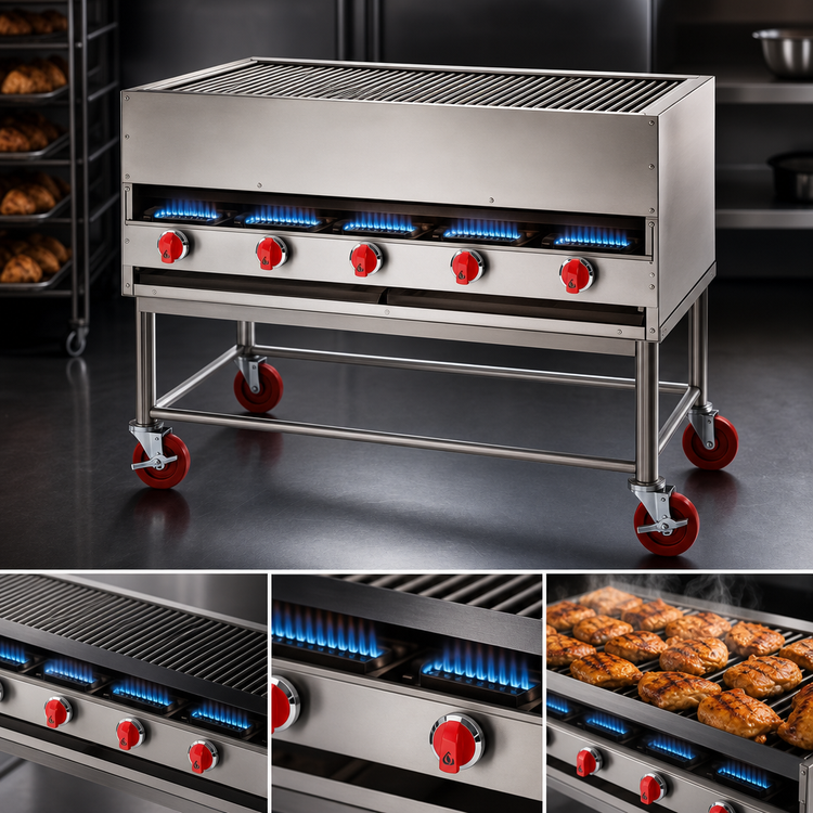 Product image #3 for American Range 60-Inch Countertop Gas Horizontal Chicken Broiler Charbroiler