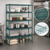 Thumbnail image #3 for Eagle Group Valu-Gard 5-Tier Stationary Wire Shelving Starter Unit, 72W x 18D x 86H, Green Epoxy Finish