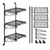 Thumbnail image #3 for Quantum Wall-Mounted Cantilever Shelving Starter Unit with 3 Wire Shelves, 54-Inch Posts and 21-Inch Cantilevers