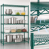 Thumbnail image #3 for Valu-Gard 4-Tier Stationary Starter Wire Shelving Unit with QuadTruss Shelves, 48W x 21D x 63H, Green Epoxy