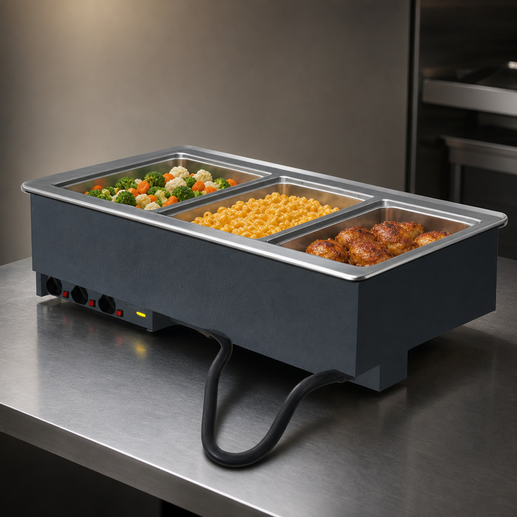 Product image #3 for Vollrath Three-Well Drop-In Electric Hot Food Well with Auto-Fill and Thermostatic Controls, 240V