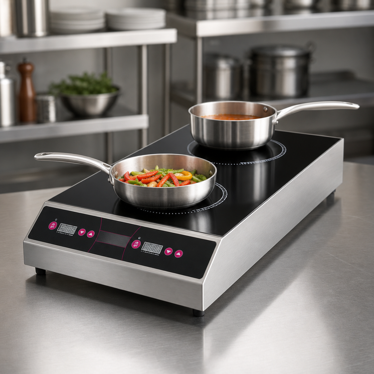 Product image #3 for Vollrath Ultra-Series Dual-Hob Front-to-Back Countertop Induction Range