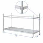 Thumbnail image #3 for John Boos ALKRS-2072-X Aluminum Rear Keg Strap for 72-Inch W x 20-Inch D Keg Rack