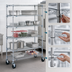 Thumbnail image #3 for Metro Super Erecta Super Adjustable 5-Shelf Chrome Wire Stem Caster Cart, 60-Inch W x 18-Inch D x 67-7/8-Inch H