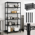 Thumbnail image #3 for Quantum Stationary Wire Shelving Starter Kit, 30 Inches Wide x 24 Inches Deep x 63 Inches High, Black Epoxy Antimicrobial Finish