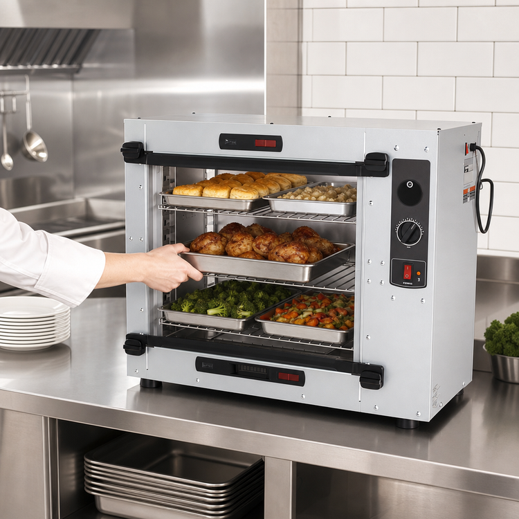 Product image #4 for Metro HotBlox Xpress S6 Countertop Quick-Pick Holding Cabinet with Clear Flip Doors