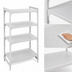 Thumbnail image #4 for Cambro Camshelving Premium 4-Shelf Solid Stationary Starter Polymer Shelving Unit, 24 x 24 x 72 Inches, Speckled Gray