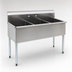Thumbnail image #3 for Eagle Group 55-3/8-Inch Three-Compartment Utility Sink, 16 Gauge 304 Stainless Steel, No Drainboards
