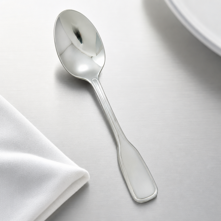 Product image #4 for Oxford 6-1/4 Inch 18/8 Stainless Steel Extra Heavy Weight Mirror Finish Teaspoon