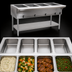 Thumbnail image #3 for Eagle Group 4-Well Natural Gas Hot Food Table with Open Base and Cutting Board, 63-1/2 Inch Wide