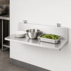 Thumbnail image #3 for Eagle Group DSS-1030 Wall-Mounted Drop Shelf, 30"W x 10"D, 3/4" Thick 304 Stainless Steel, 80 lb. Capacity