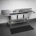 Thumbnail image #3 for Eagle Spec-Master FN Series Three-Compartment Coved-Corner Sink with Left and Right 18-Inch Drainboards, 90 x 27 Inches