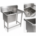 Thumbnail image #3 for John Boos Pro-Bowl 1-Compartment Sink with 30-Inch Right Drainboard, 18 x 24 x 12-Inch Bowl, 14-Gauge Stainless Steel
