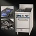 Thumbnail image #3 for Comstock-Castle F318-1RB 24-Inch Gas Range with 2 Open Burners, 12-Inch Char-Broiler and Space-Saver Oven