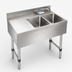 Thumbnail image #3 for Advance Tabco Underbar Basics 2-Compartment Stainless Steel Bar Sink with Left Drainboard and Faucet
