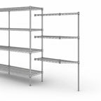 Thumbnail image #3 for Metro Super Erecta AN346C Add-On Chrome Wire Shelving Unit, 42W x 18D x 63H, 4 Shelves