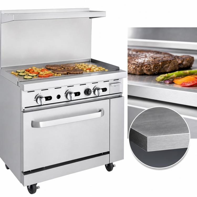 Product image #3 for CookRite 36-Inch LP Gas Range with Griddle Top and Standard Oven