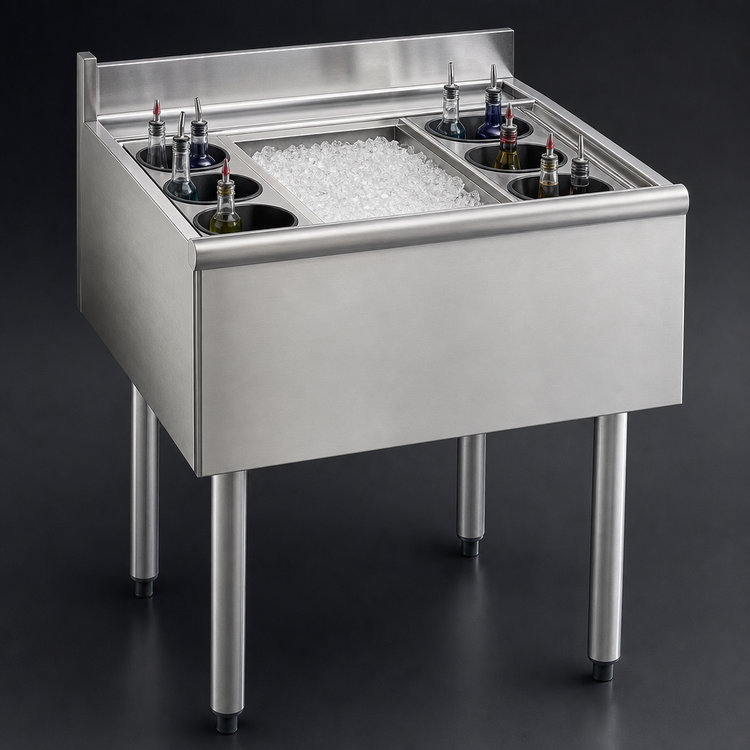 Product image #3 for Eagle Group 2200 Series 36-Inch Modular Underbar Cocktail Unit with 7-Circuit Cold Plate and Ice Bin