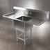 Thumbnail image #3 for John Boos Pro-Bowl 1-Compartment Sink with Left and Right Drainboards, 24 x 24 x 12 Bowl