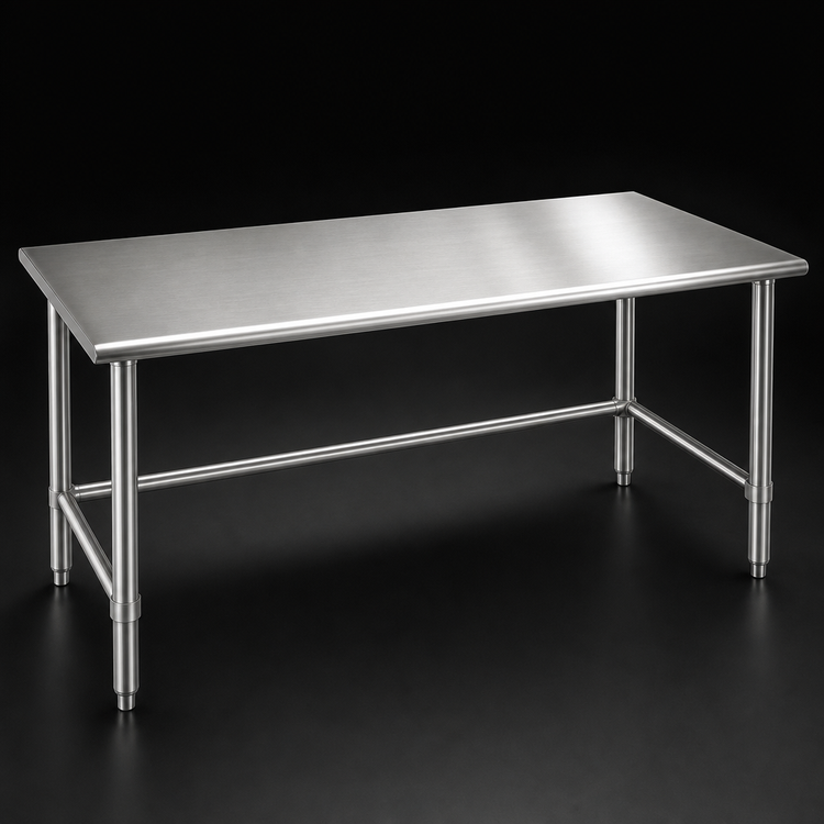 Product image #3 for Eagle Spec-Master 60" x 48" Stainless Steel Work Table with Open Base