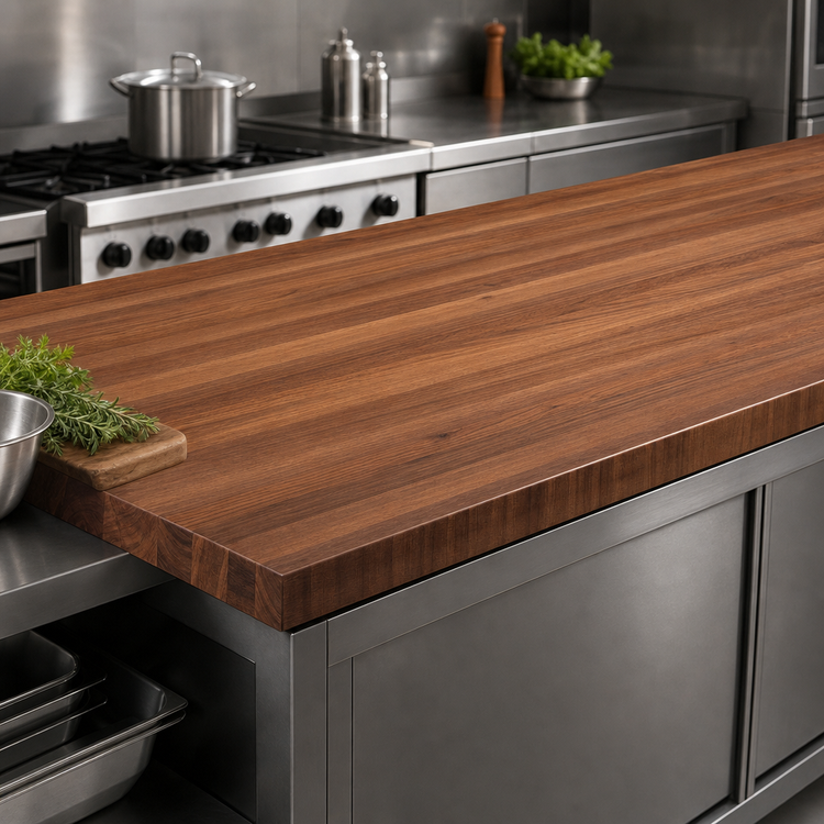 Product image #3 for John Boos Boos Block American Black Walnut Edge Grain Countertop, 132 x 27 x 2-1/4 Inches, Penetrating Oil Finish