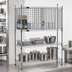 Thumbnail image #3 for Eagle Group 21 Inch x 60 Inch Chrome Security Enclosure Kit with Hinged Doors