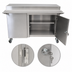 Thumbnail image #3 for BK Resources 60-Inch x 30-Inch Stainless Steel Serving Counter with Hinged Door, Lock, and Drop Shelf