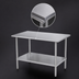 Thumbnail image #3 for Sapphire Manufacturing 60-Inch x 24-Inch Stainless Steel Work Table with Adjustable Undershelf