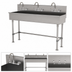 Thumbnail image #3 for Advance Tabco 60-Inch Multiwash Freestanding Hand Wash Sink with 3 Faucets