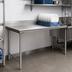 Thumbnail image #3 for Eagle Group Straight Clean Dish Table, 48 x 30 Inches, Left-to-Right, 16/304 Stainless Steel Top