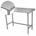 Thumbnail image #3 for Advance Tabco 84 Inch x 30 Inch Open Base Stainless Steel Work Table with 1-1/2 Inch Rear Up-Turn