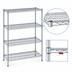 Thumbnail image #4 for EAGLEbrite Double-Mat Wire Shelving Starter Unit, 4-Tier, 60W x 18D x 63H, Zinc Finish