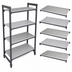 Thumbnail image #3 for Cambro Camshelving Basics Plus 5-Shelf Vented and Solid Shelf Kit, 21 x 36 Inches, Brushed Graphite
