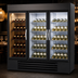 Thumbnail image #4 for Beverage-Air MarketMax 75-Inch Wide 3-Section Dual-Temp Reach-In Wine Merchandiser with 3 Locking Glass Doors