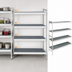 Thumbnail image #3 for Fermostock 4-Tier Polymer Shelving Unit Expansion Kit, 68 Inch W x 22 Inch D x 83 Inch H