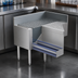 Thumbnail image #3 for Prestige 25 x 25 Inch Free-Standing 90 Degree Corner Drainboard Filler with Removable Perforated Top