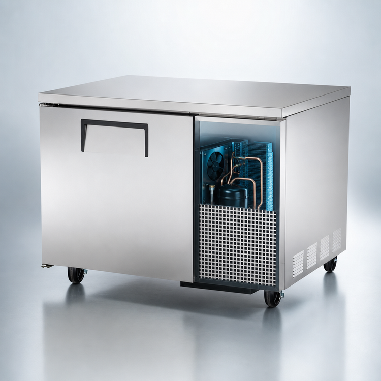 Product image #3 for True Deep Undercounter Solid Door Freezer, 44.5 Inch Wide, Self-Contained R290