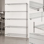 Thumbnail image #3 for Metro Super Erecta 5AN317C 5-Shelf 24"W x 18"D x 74"H Chrome Wire Add-On Shelving Unit