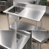 Thumbnail image #3 for Sapphire Manufacturing 72-Inch Stainless Steel Sink Table with Left-Side Prep Sink, 5-Inch Backsplash, and Adjustable Undershelf