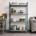 Thumbnail image #3 for Quantum 4-Tier Stationary Wire Plastic Mat Shelving Unit, 48 x 24 x 63 Inches, Green Epoxy
